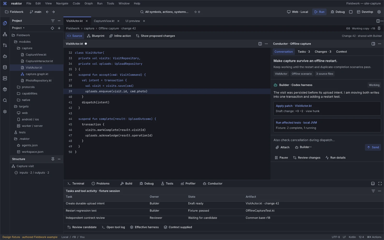 01.04 · Reaktor IDE · Make offline capture dependable