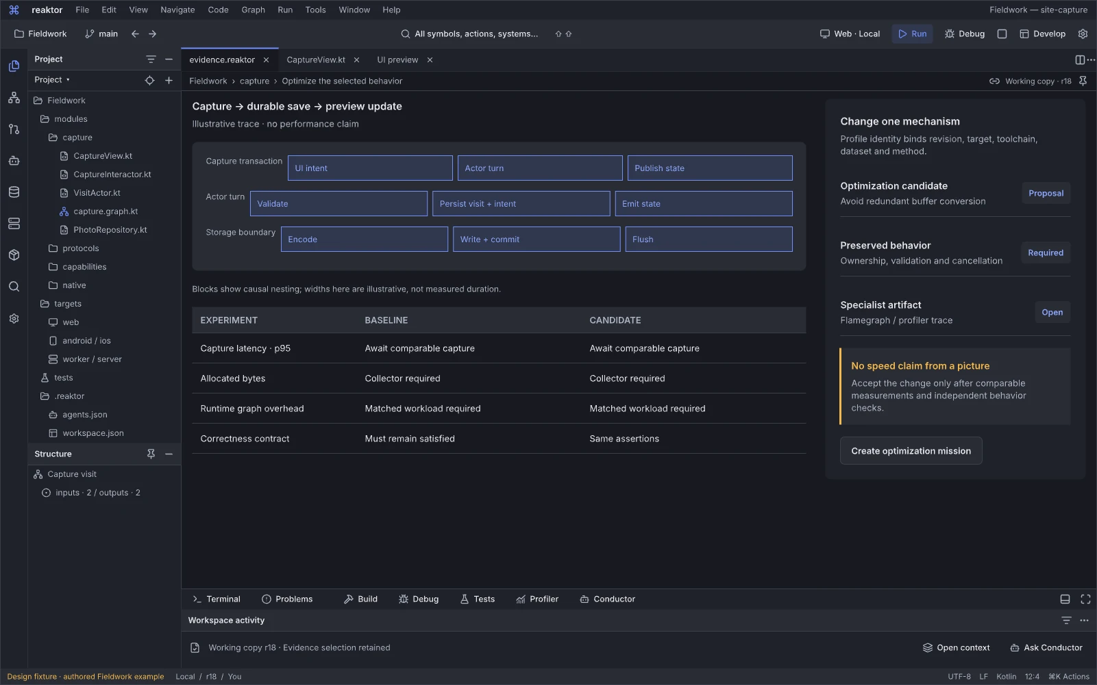 10.03 · Reaktor IDE · Optimize the selected behavior