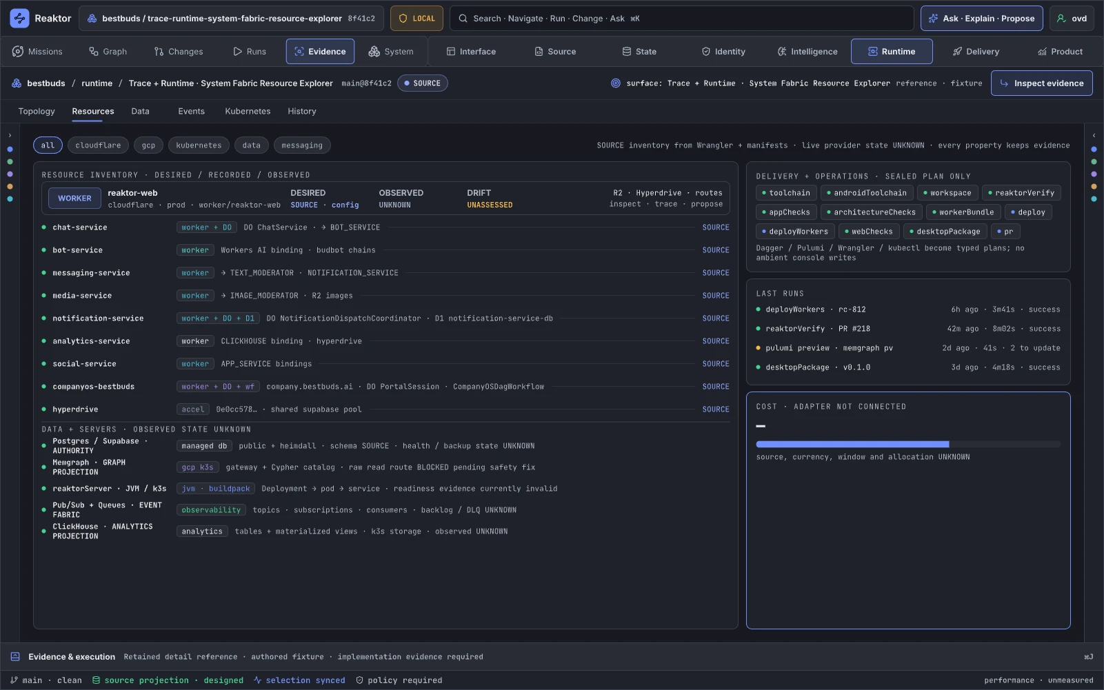 13.02 · Trace + Runtime · System Fabric Resource Explorer