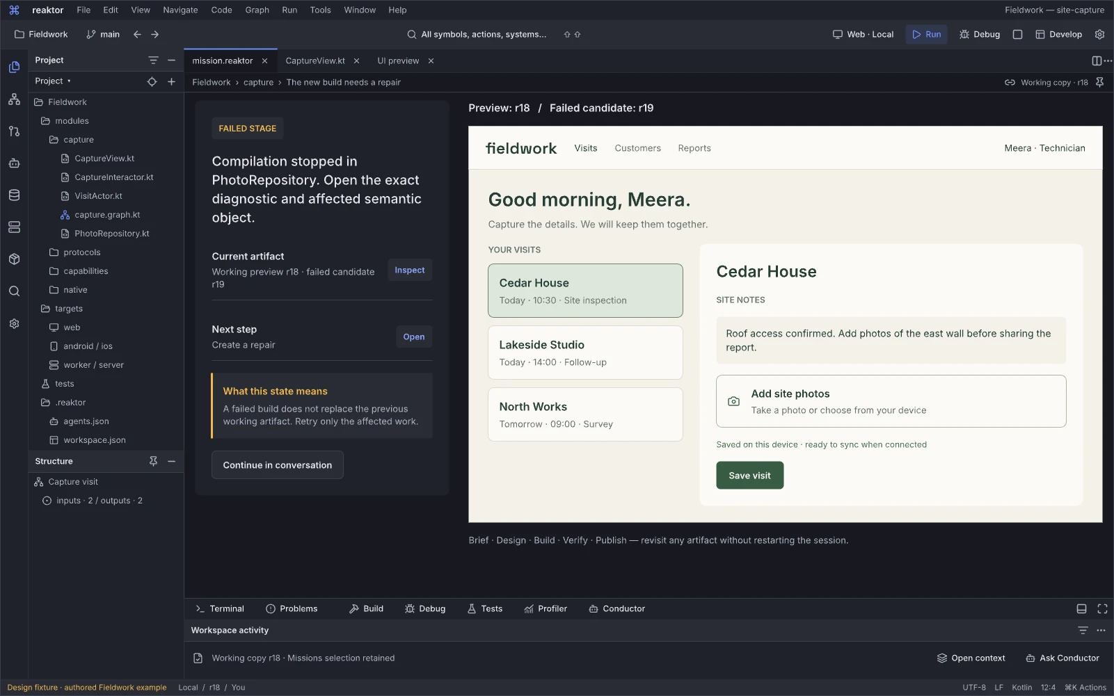 STATE · Reaktor IDE · The new build needs a repair