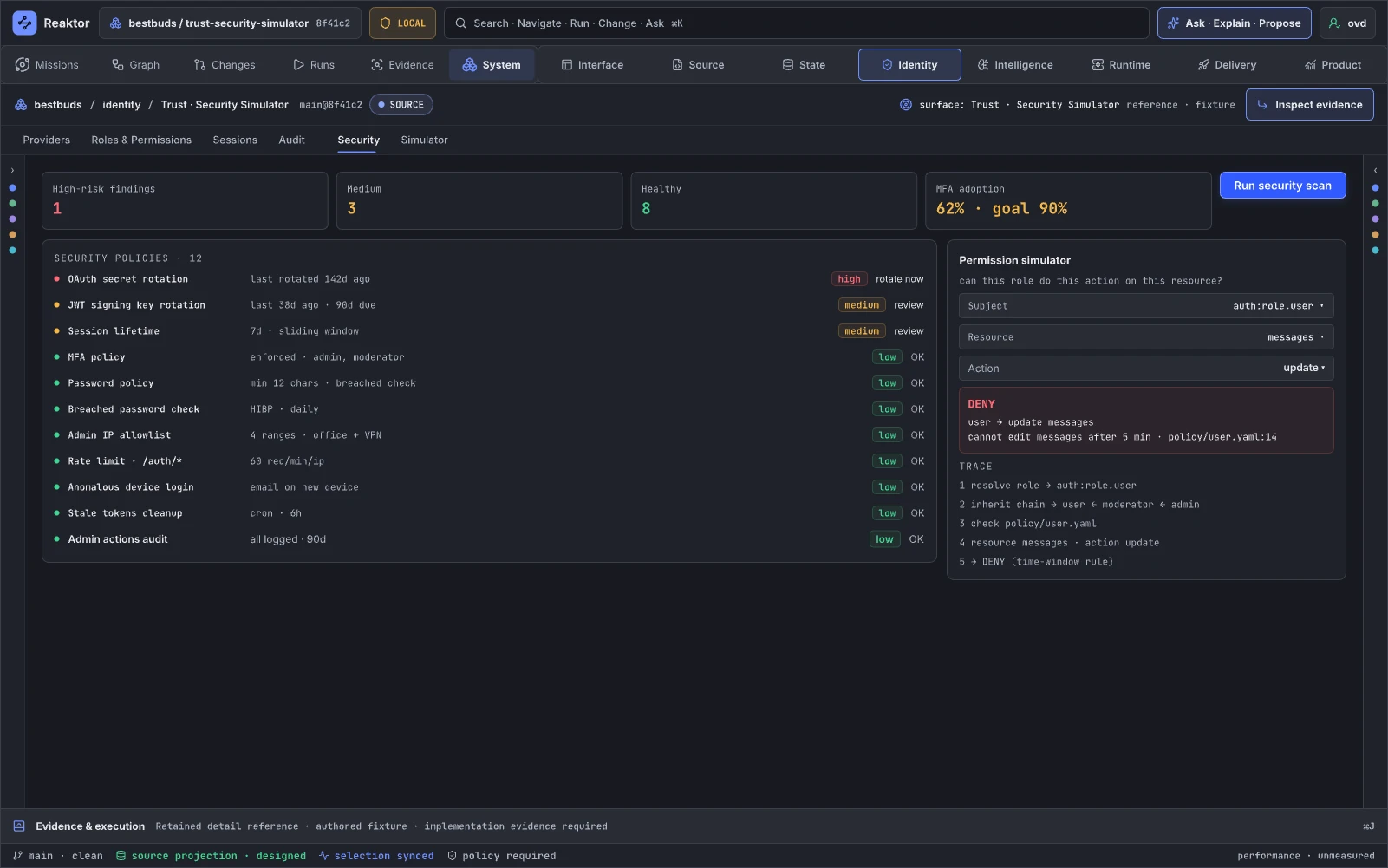 09.03 · Trust · Security Simulator