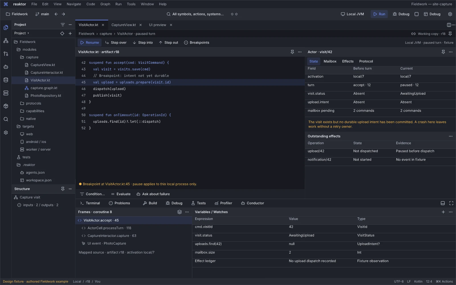 13.01 · Reaktor IDE · A visit, one owned turn at a time